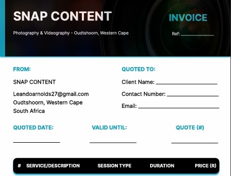 Snap Content Invoice
